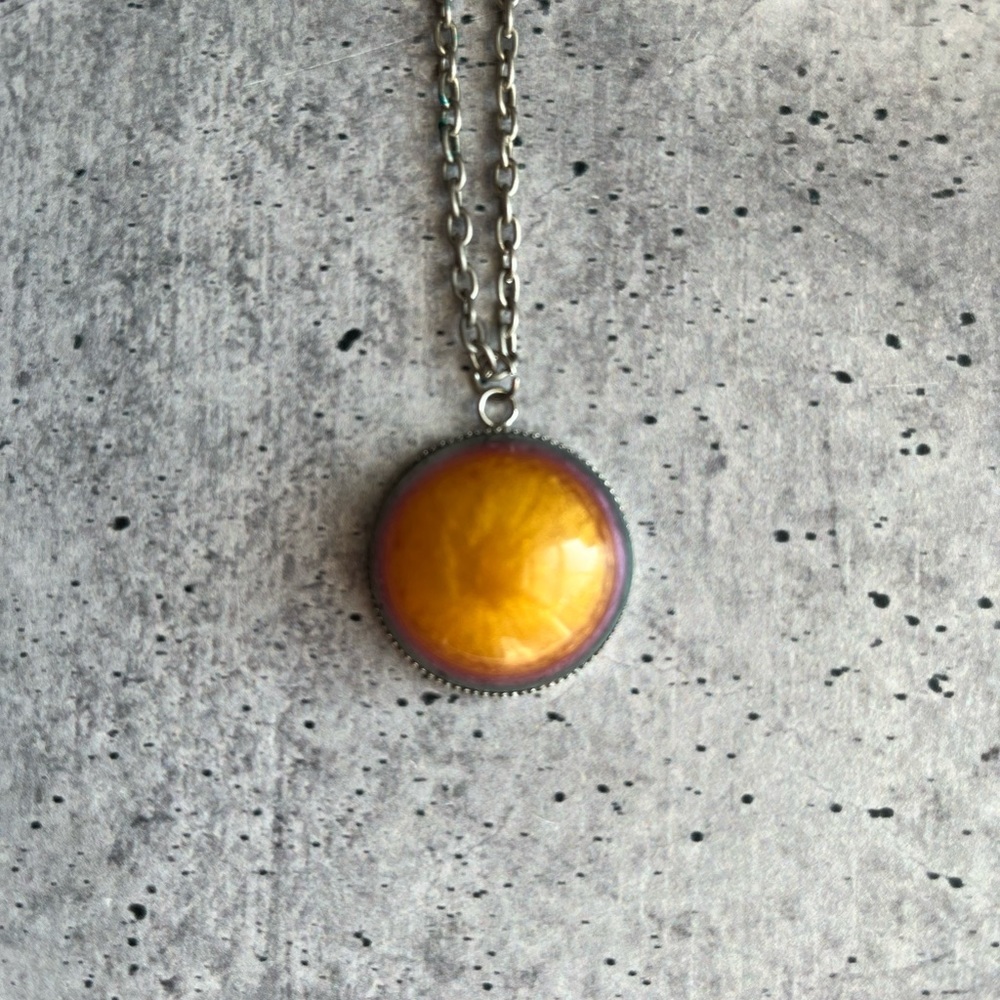 Handmade Resin Necklace, OOAK